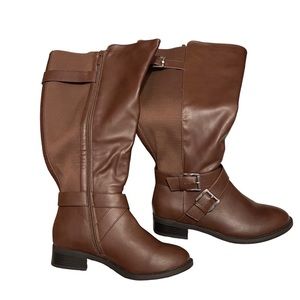 Torrid knee high buckle boots